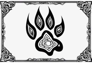 dog paw tattoo idea