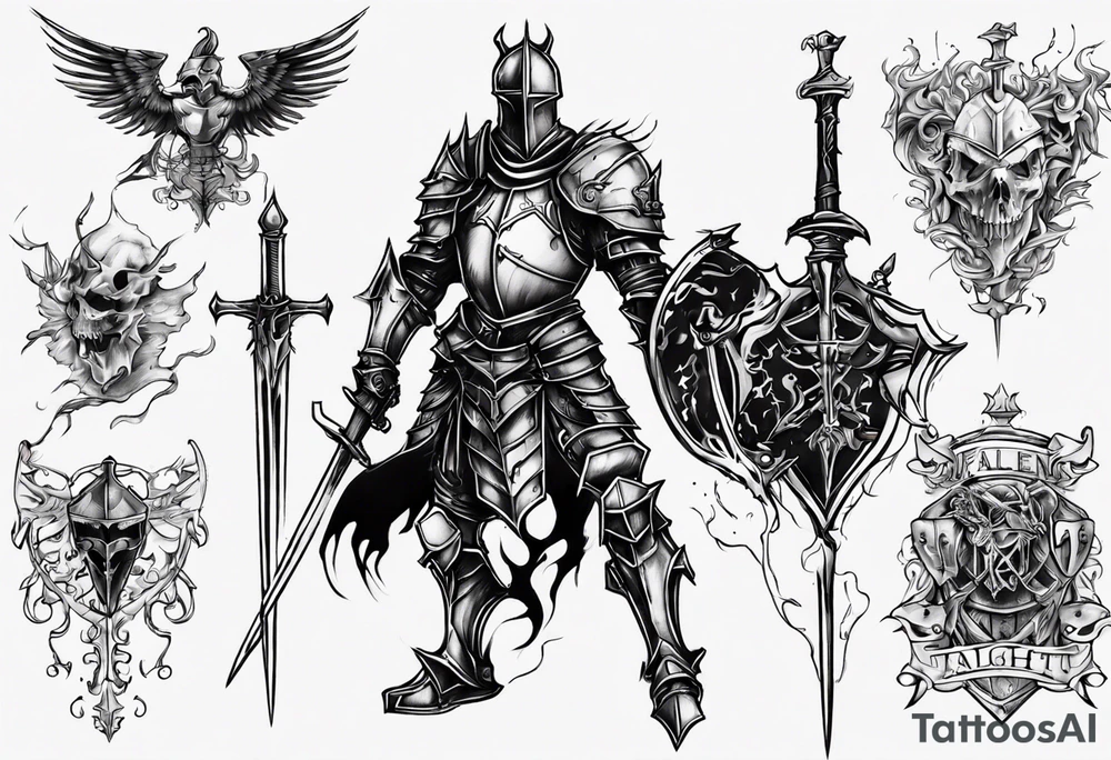 Fallen knight tattoo idea