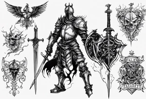 Fallen knight tattoo idea