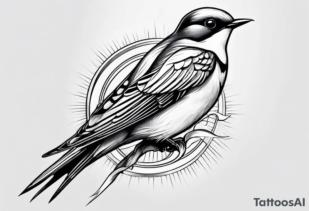 swallow simple and classic tattoo idea