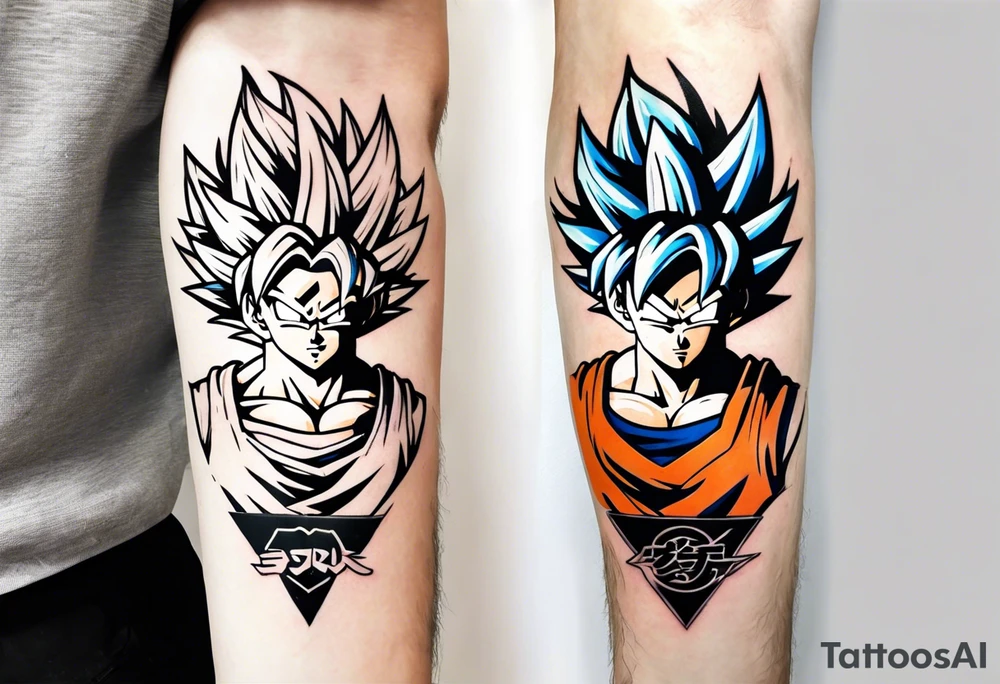 Tattoo on arm with goku with wings tattoo idea