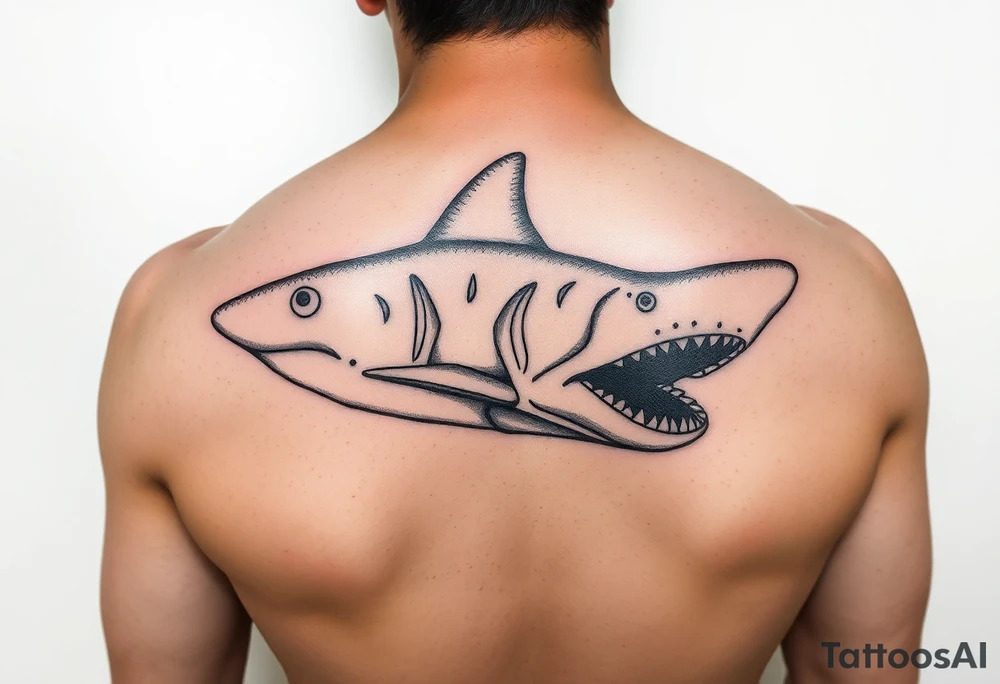 realistic hammerhead tattoo idea