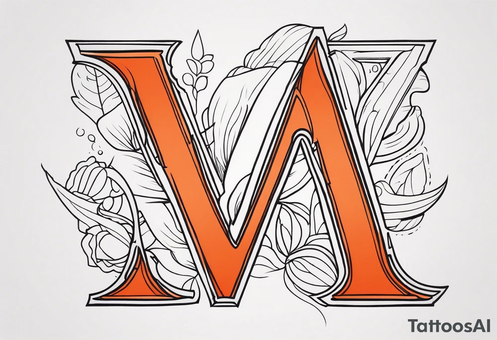 the letters A W R tattoo idea