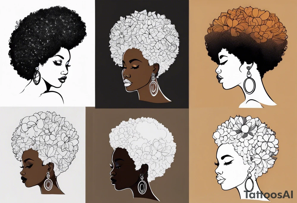 Afro art tattoo idea
