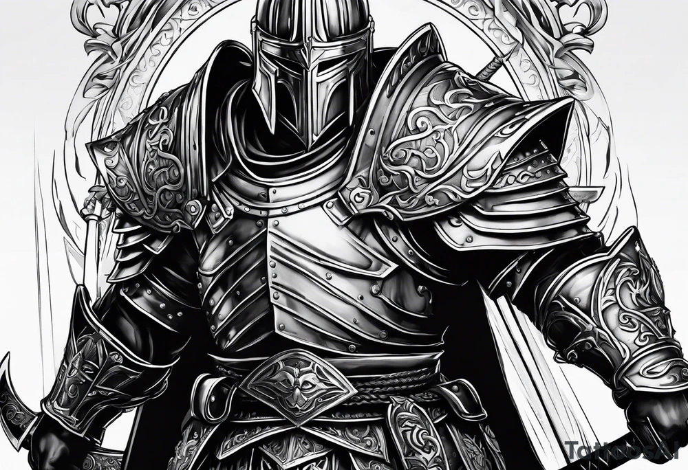 iron sharpens iron, fitness, darkness, swords, armor tattoo idea
