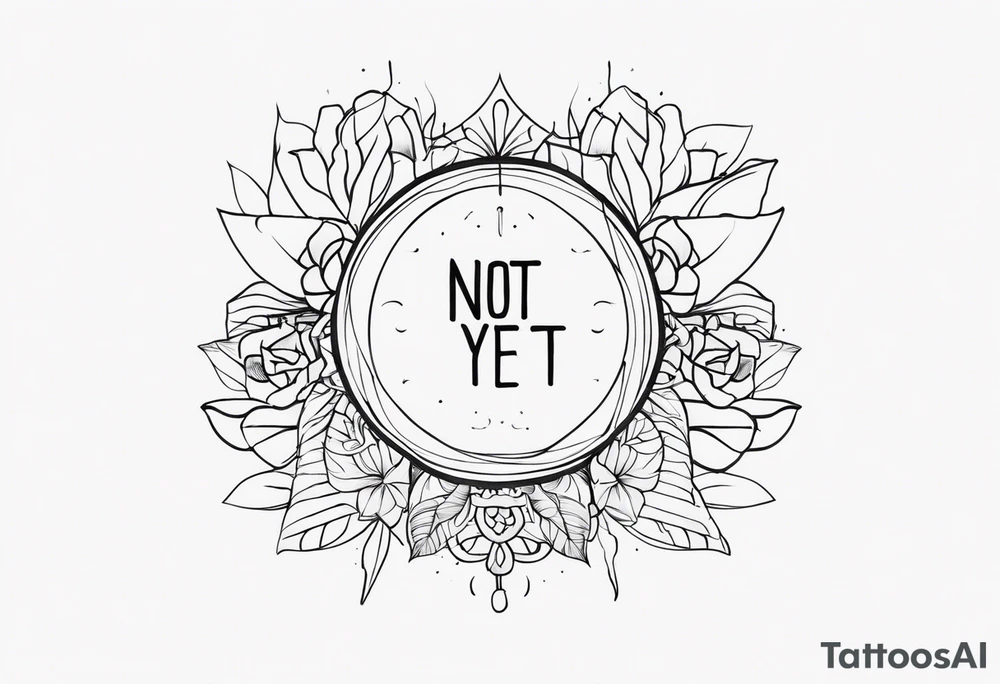 Including the words not yet tattoo idea
