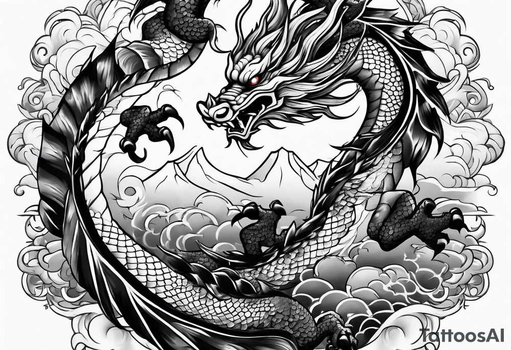 Japanese dragon tattoo idea