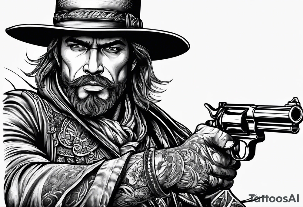 Gunfighter tattoo idea