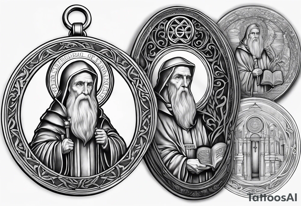 the medal of St. Benedict tattoo idea