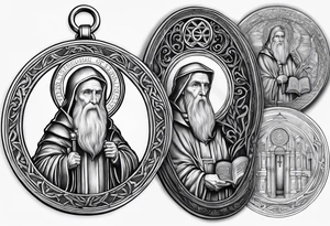the medal of St. Benedict tattoo idea