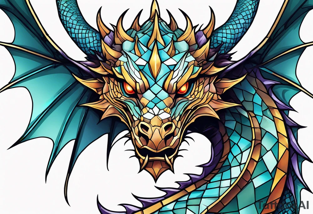 Dragon, tear skin and get out tattoo idea