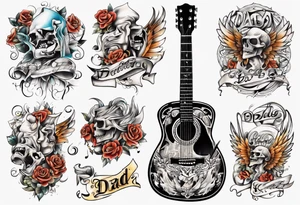 Guitar lyrics dad tattoo idea