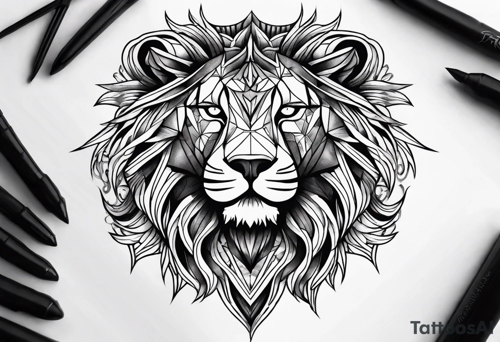 powerful majestic strength tattoo idea
