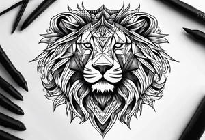 powerful majestic strength tattoo idea