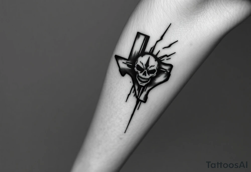 Tattoo for the top side of the forearm, black and gray, flash, theme nerd, hacker, Texas, molan labe It's already on the outside of the forearm not the top side so the top side is what we're covering Make me a badass stencil tattoo idea
