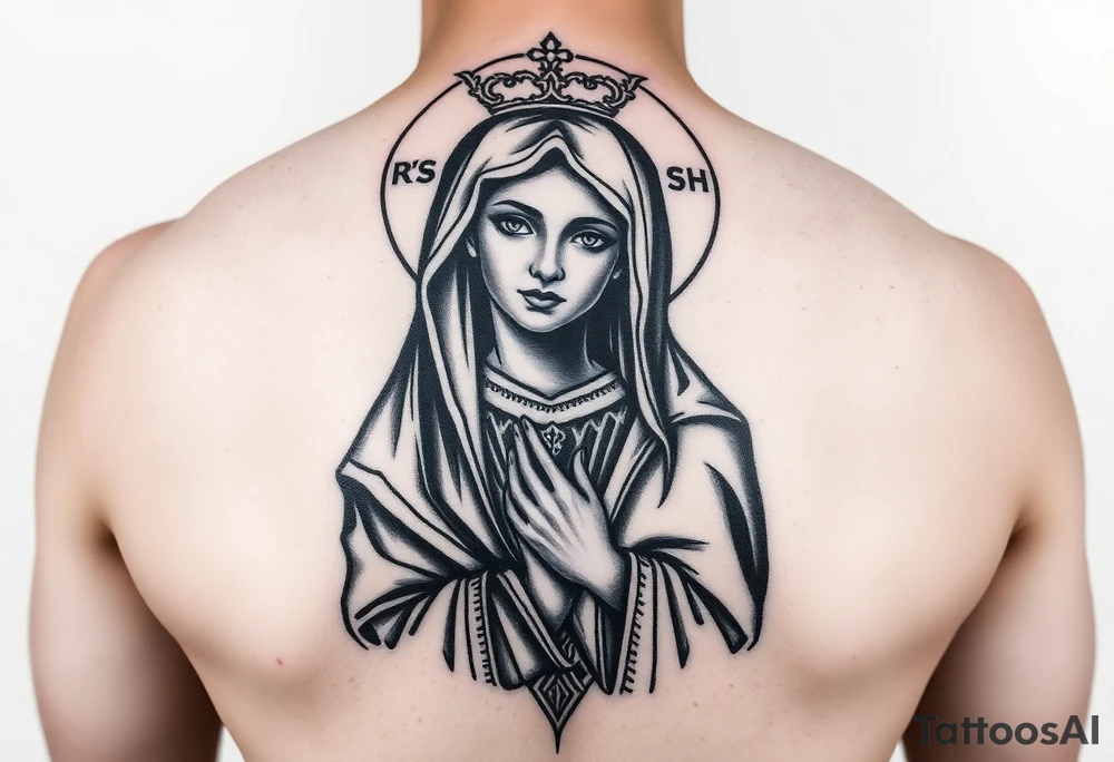 Russian orthodox icon woman tattoo idea