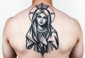 Russian orthodox icon woman tattoo idea