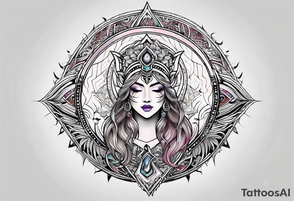 sacred moon tattoo idea