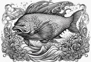 Mythical sea creatures tattoo idea