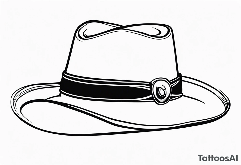Cowboy hat tattoo idea