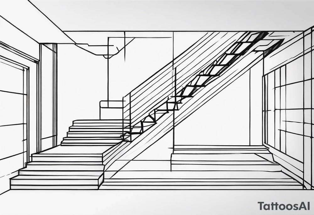 Staircase outline ONLY tattoo idea