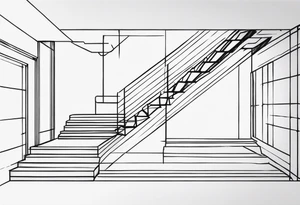 Staircase outline ONLY tattoo idea