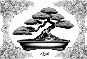 bonsai tree tattoo idea