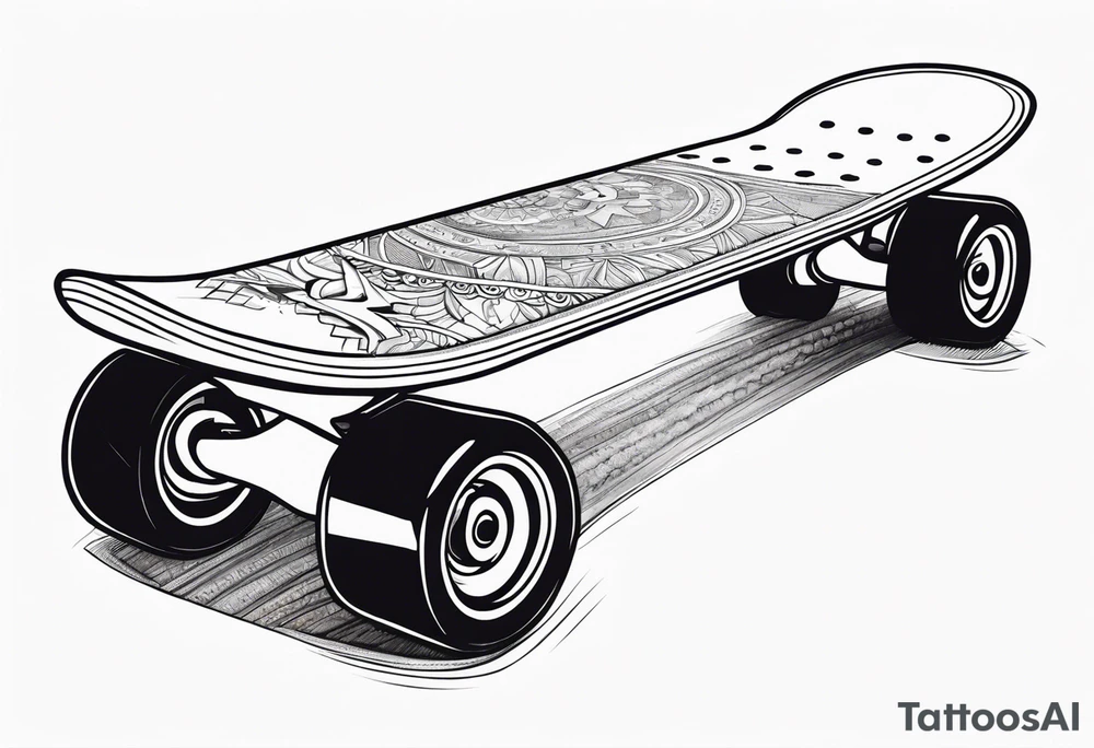 skateboard ride tattoo idea