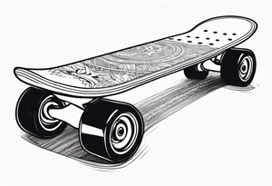 skateboard ride tattoo idea