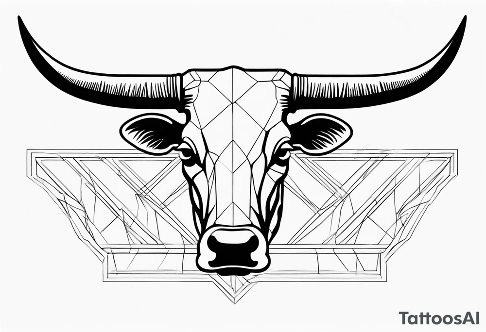 steer head bones tattoo idea