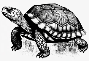 Tortoise dot work, entitrely from lots of dots tattoo idea