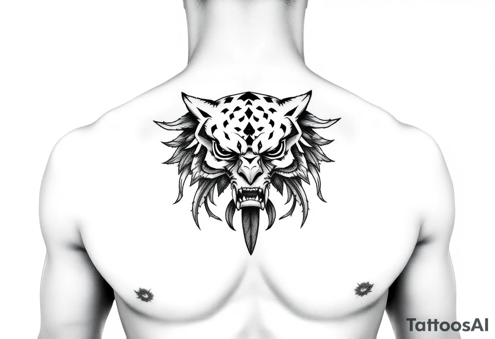 a men's belly tattoo tattoo idea