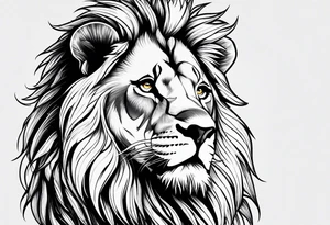 lion calf men tattoo idea