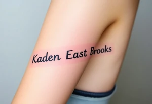Kaden Easton Brooks Beau made into a crossword puzzle tattoo idea
