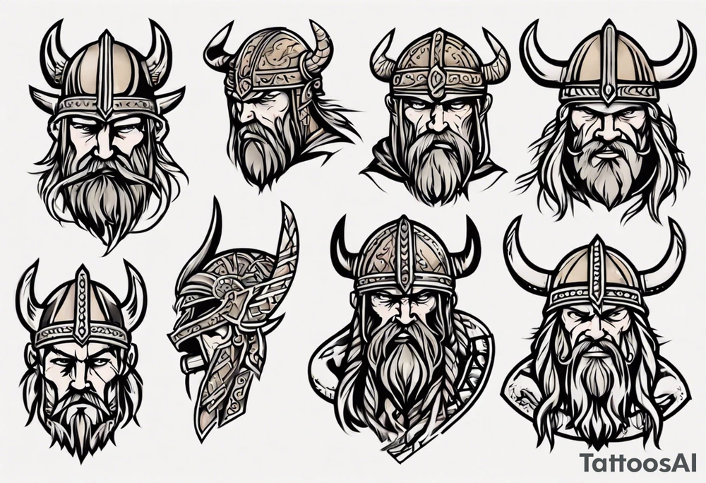 viking warrior tattoo idea