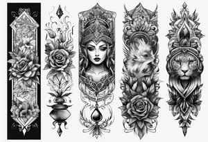 design me a unique tattoo for the forearm and hand tattoo idea