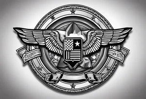 US Army combat action badge tattoo idea