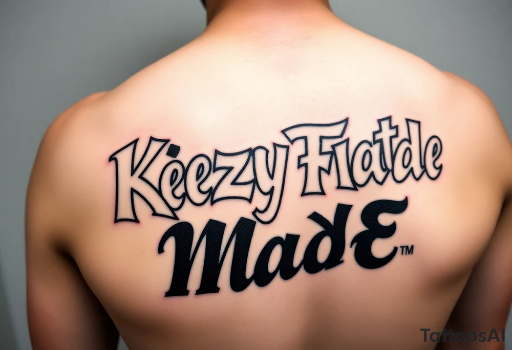 Big Fat graffiti style lettering  (KeezY MadE) tattoo idea