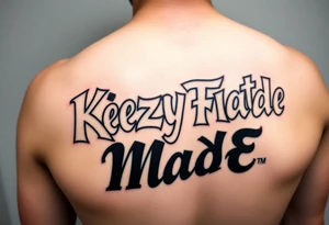 Big Fat graffiti style lettering  (KeezY MadE) tattoo idea