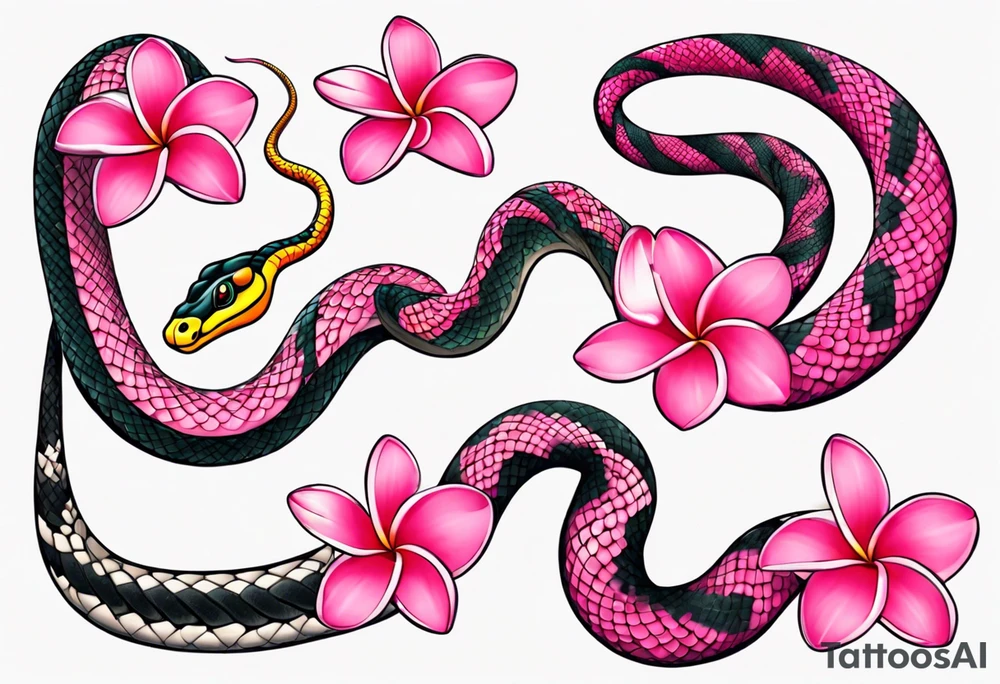 pink plumeria
snake tattoo idea