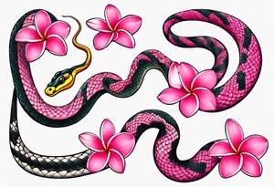 pink plumeria
snake tattoo idea