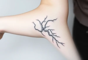 wide System of pipes that transitions and transforms at the end into thick, widespread 
veins of forearm tattoo idea