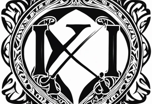 Valhalla shield sword 
axe steps tattoo idea