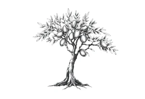 Olive tree tattoo idea