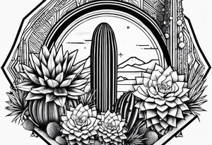 Cactus and a drink tattoo idea