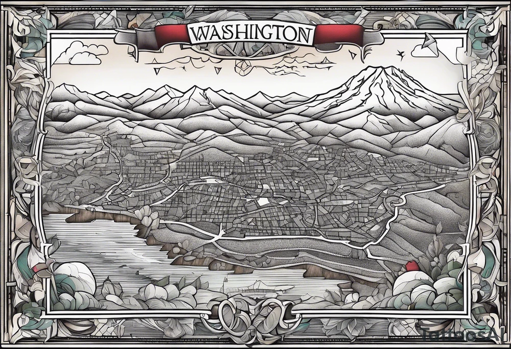Map of Washington State tattoo idea