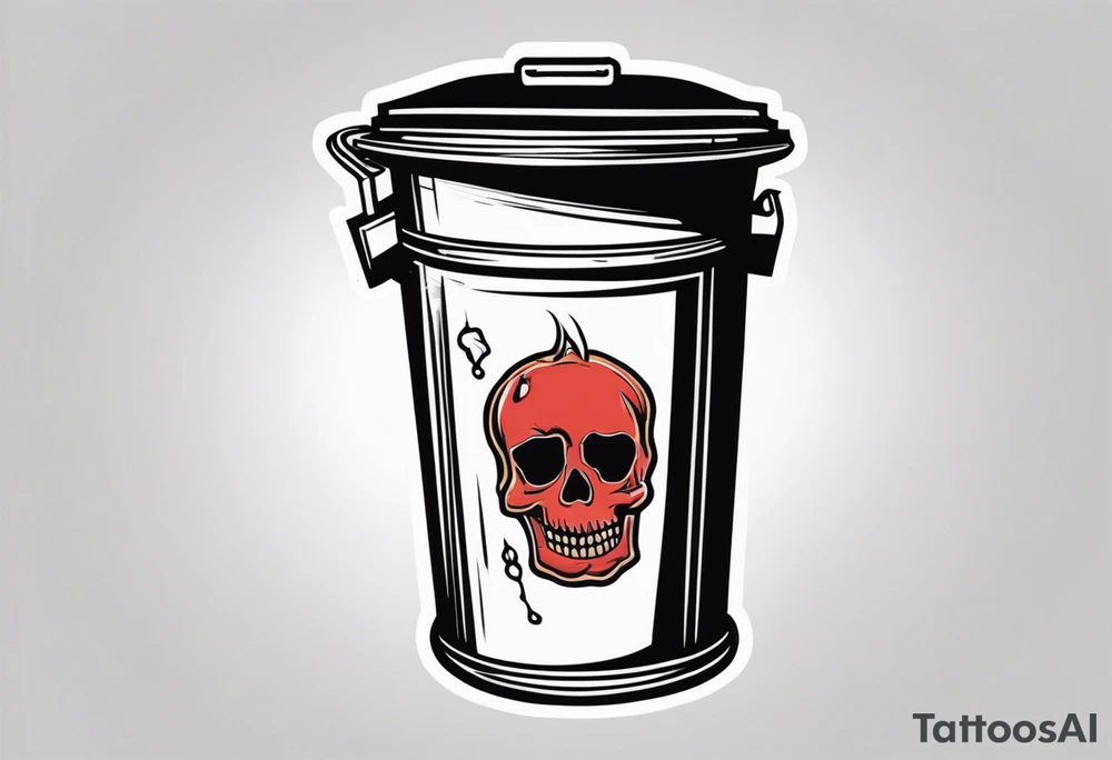 Dead hooker in a trash can tattoo idea