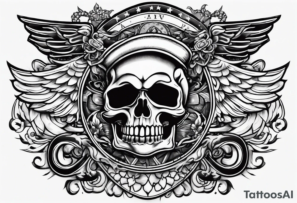 Banner traditional tattoo idea