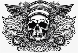 Banner traditional tattoo idea