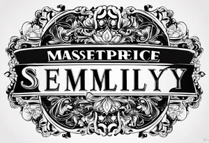 semilly name written in beautiful letters with a small heart tattoo idea